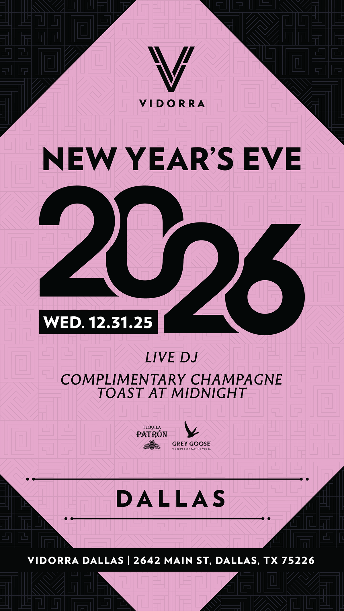 Vidorra Dallas NYE 2026