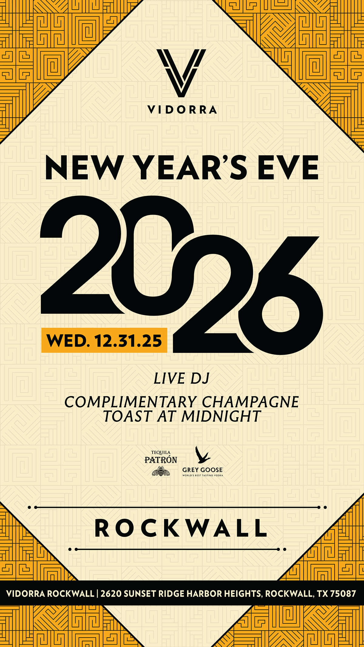 Vidorra Rockwall NYE 2026